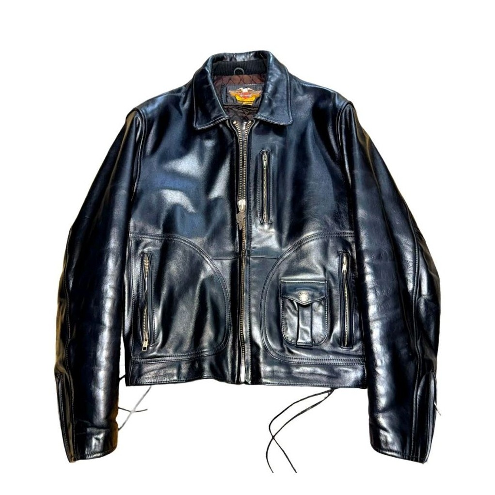 NWOT Harley Davidson HD Mens D'Pocket Single Rider Leather Biker Jacket X Jaket Kulit Schott Avirex 