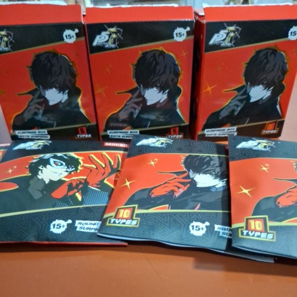 Persona 5 Royal Merch Miniso Square Badge, Round Badge (Skull, Mona, Fox)