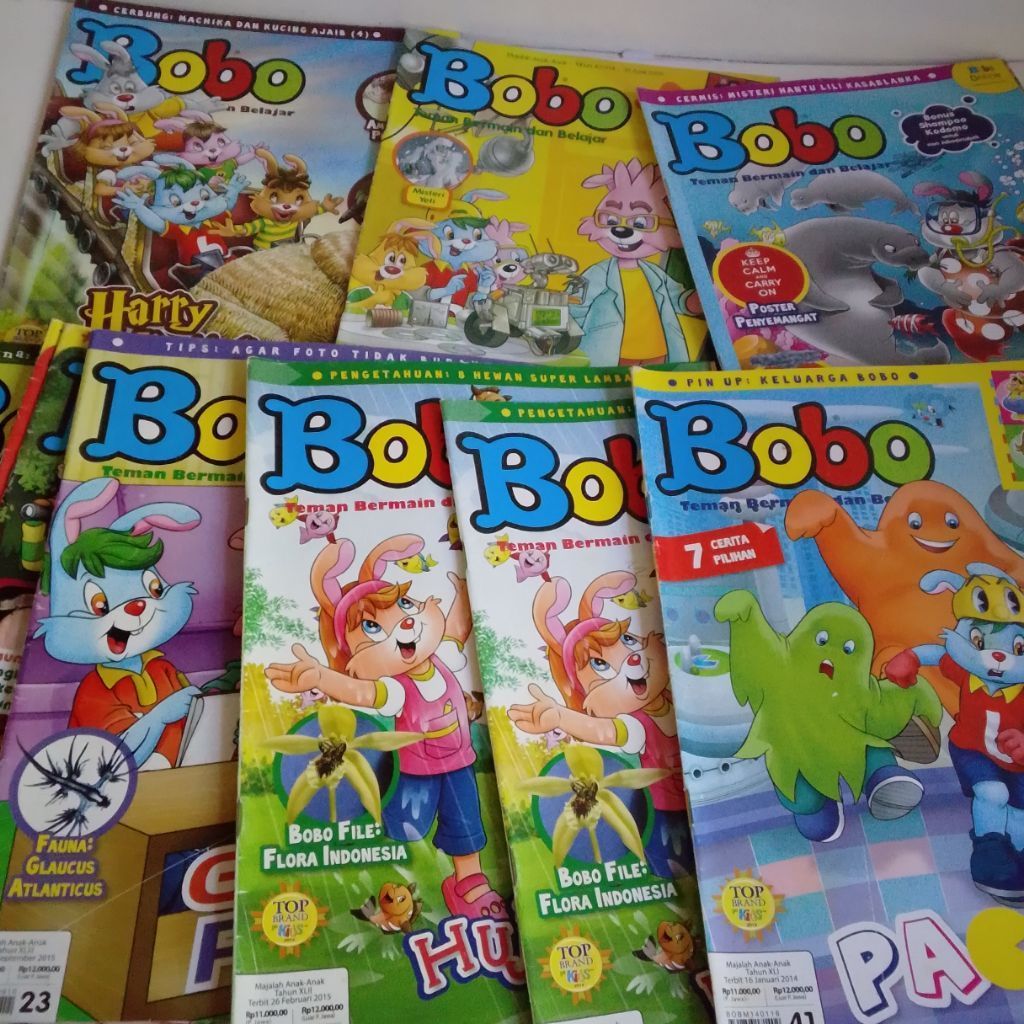 Majalah Anak Bobo thn 2009-2014-2015-2017-2018-2020-2021
