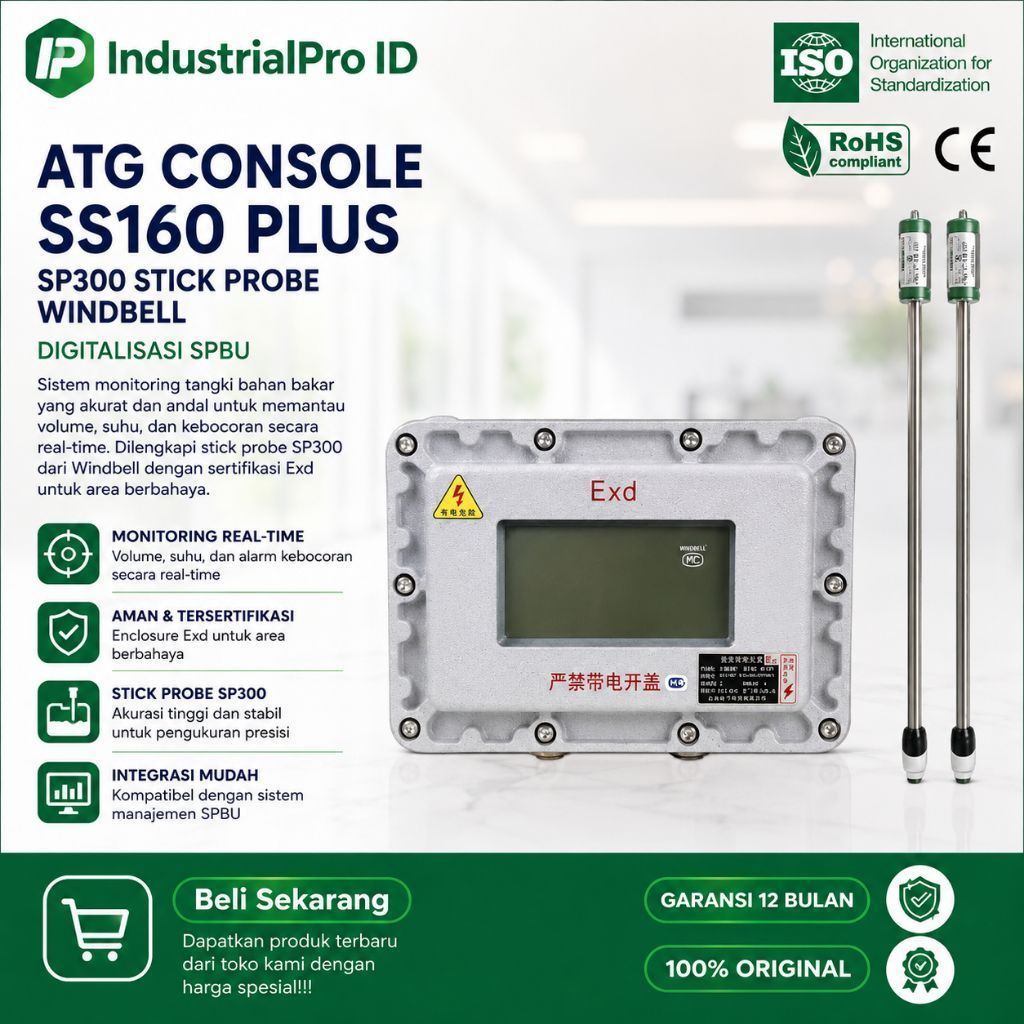 Automatic Tank Gauge ATG Console SS 160 Plus SP 300 Stick Probe Windbell Digitalisasi SPBU Original