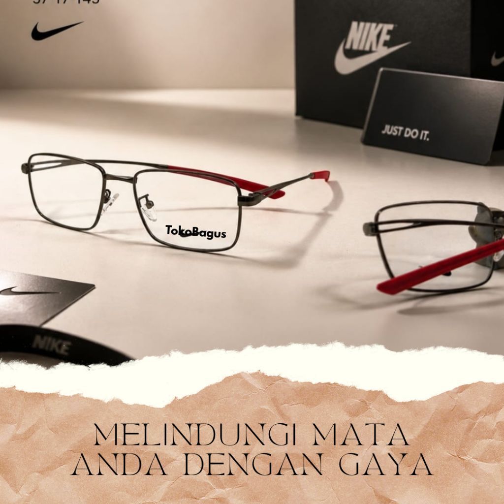 FRAME KACAMATA PRIA TITANIUM/ PREMIUM SPORT/LENSA MINUS BLUERAY/ BLUCROMIC