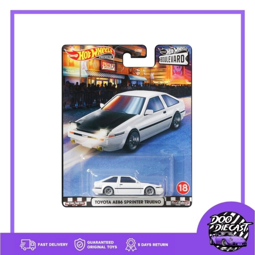 Hotwheels Premium Toyota AE86 Sprinter Trueno Boulevard  GJR77
