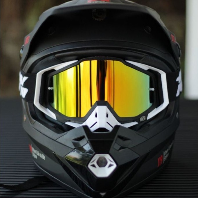 helm supermoto/trail rsv orca x oneonenine black doff type limited edition include googles 100%