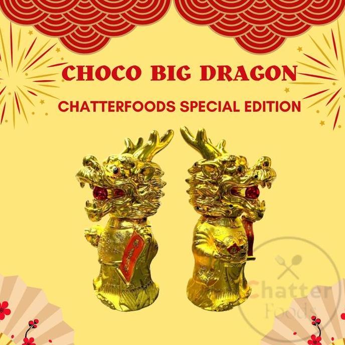 Cokelat Naga Imlek Emas / Choco Big Dragon Isi Cokelat Koin Emas