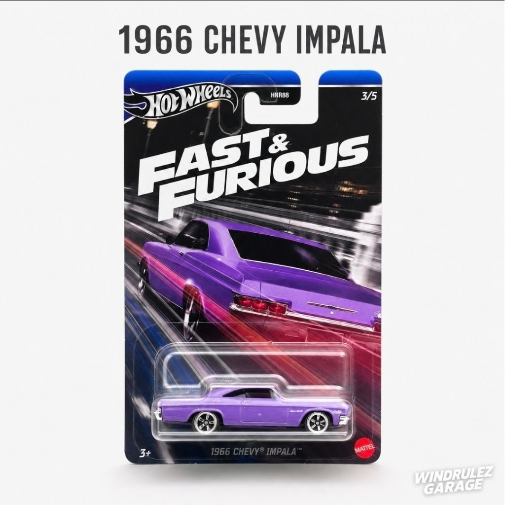 Hot Wheels Fast & Furious 1966 Chevy Impala Diecast Model