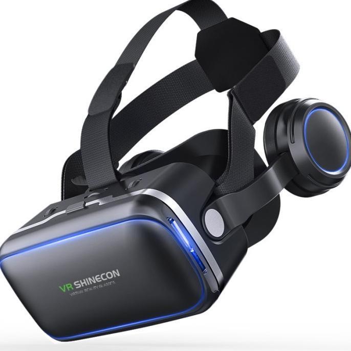 VR Box Shinecon 6.0 Virtual Reality Glasses Metaverse Plus Headphone Diskon