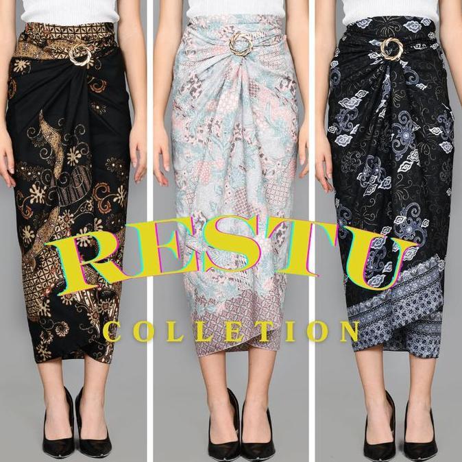 ROK LILIT MOTIF BATIK BAWAHAN WANITA KEBAYA Panjang Mewah Tebal Serut Pesta Lamaran Ring Kekinian ju
