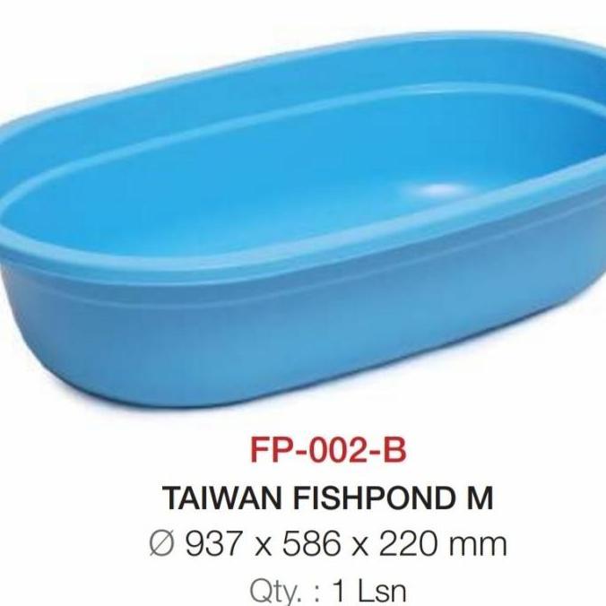 Fishpond Bak Plastik Ikan Besar Kolam Plastik Aquarium Kura BIRU