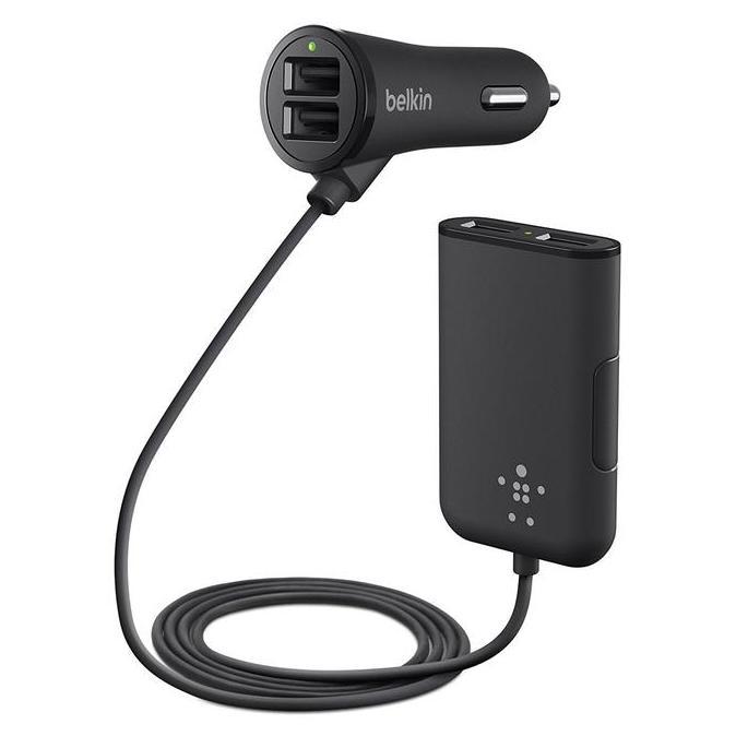 BELKIN ROAD ROCKSTAR 4-USB PORTS FRONT N BACKSEAT CHARGING 7.2 AMP FAS08