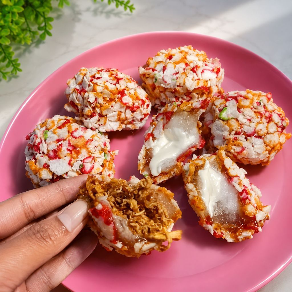 Cipuk Isi Ayam Gurih & Kenyal | Cireng Kerupuk Isi Ayam | Camilan Frozen Enak