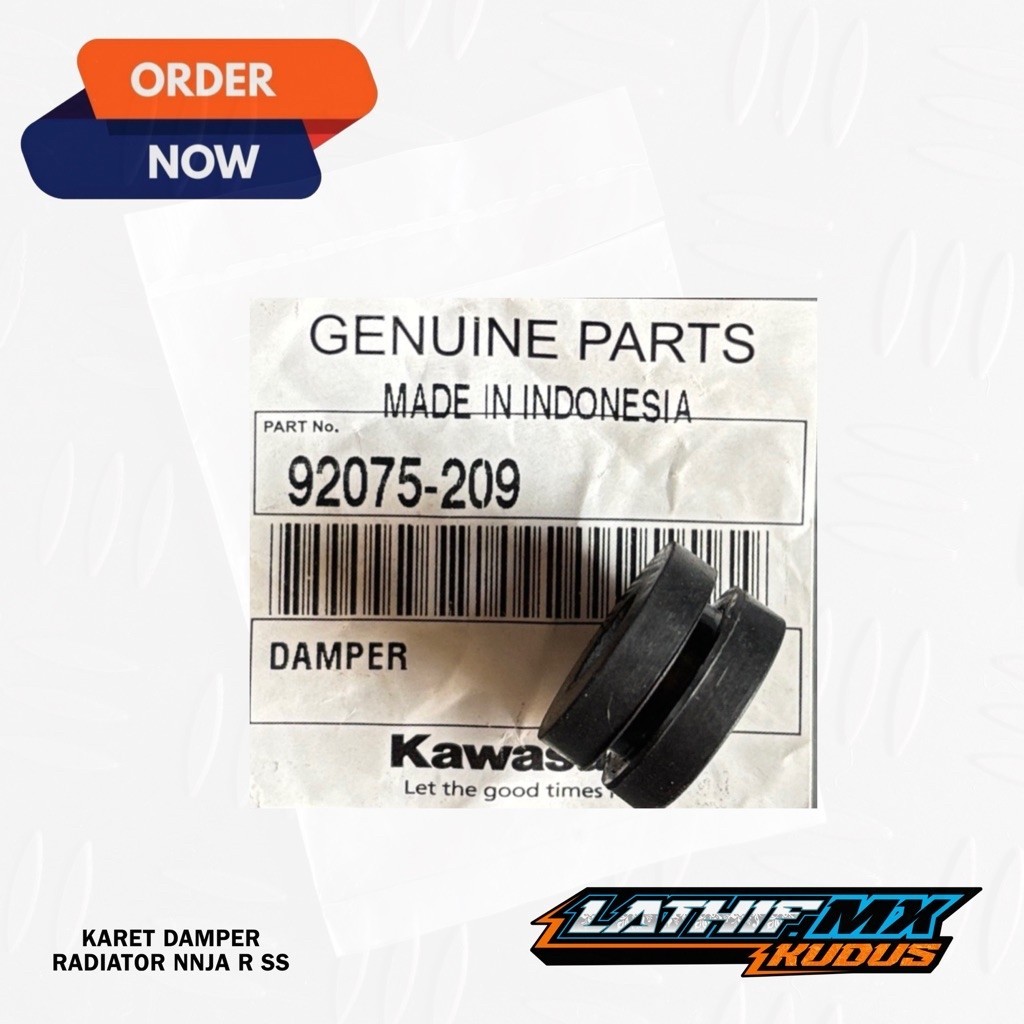 1 BUAH KARET PEREDAM DUDUKAN RADIATOR NINJA RR R SS ORIGINAL 92075-209  (4.9D)