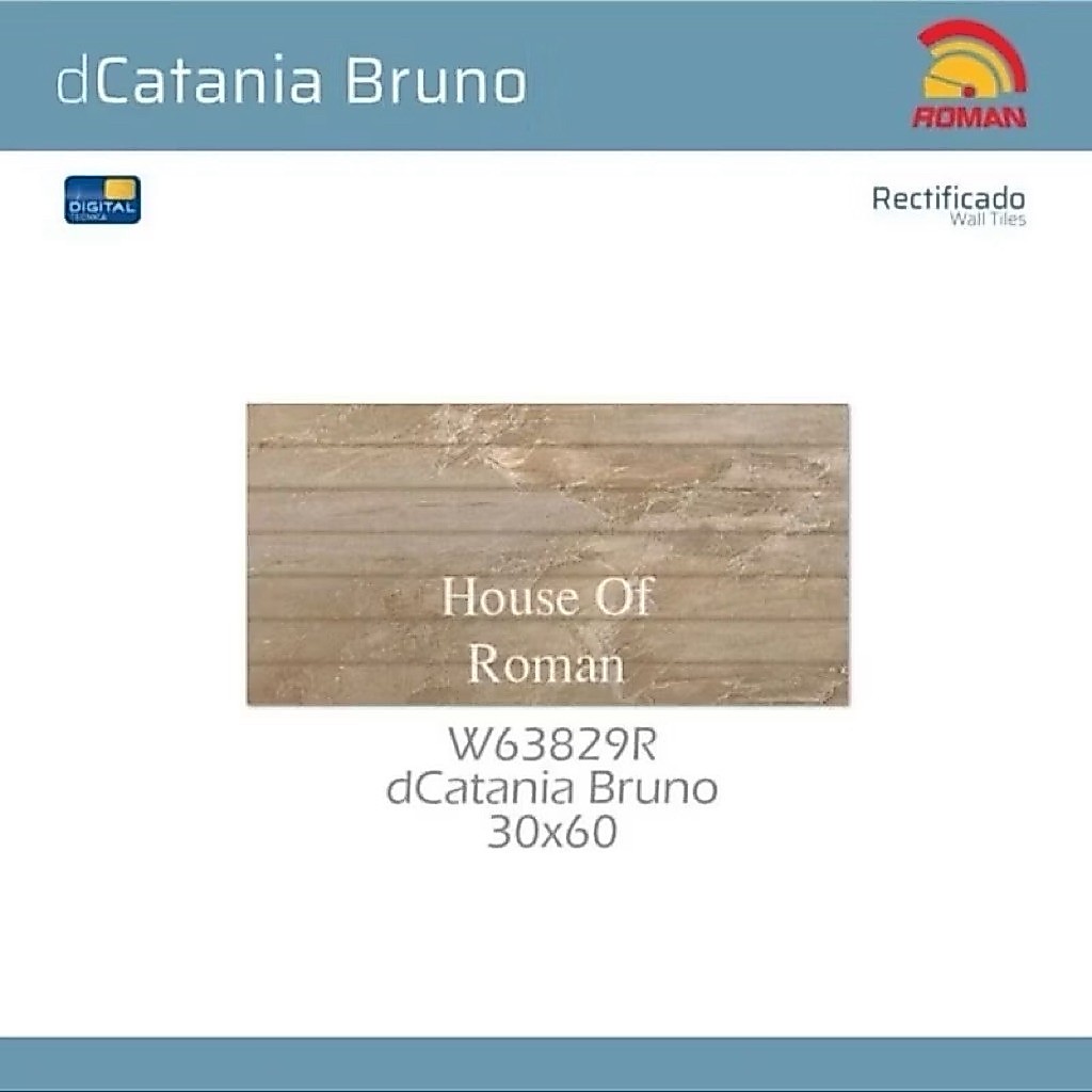 Ubin Dinding ROMAN dCatania Bruno Rectificado Wall Tiles W63829R 30x60 House Of Roman