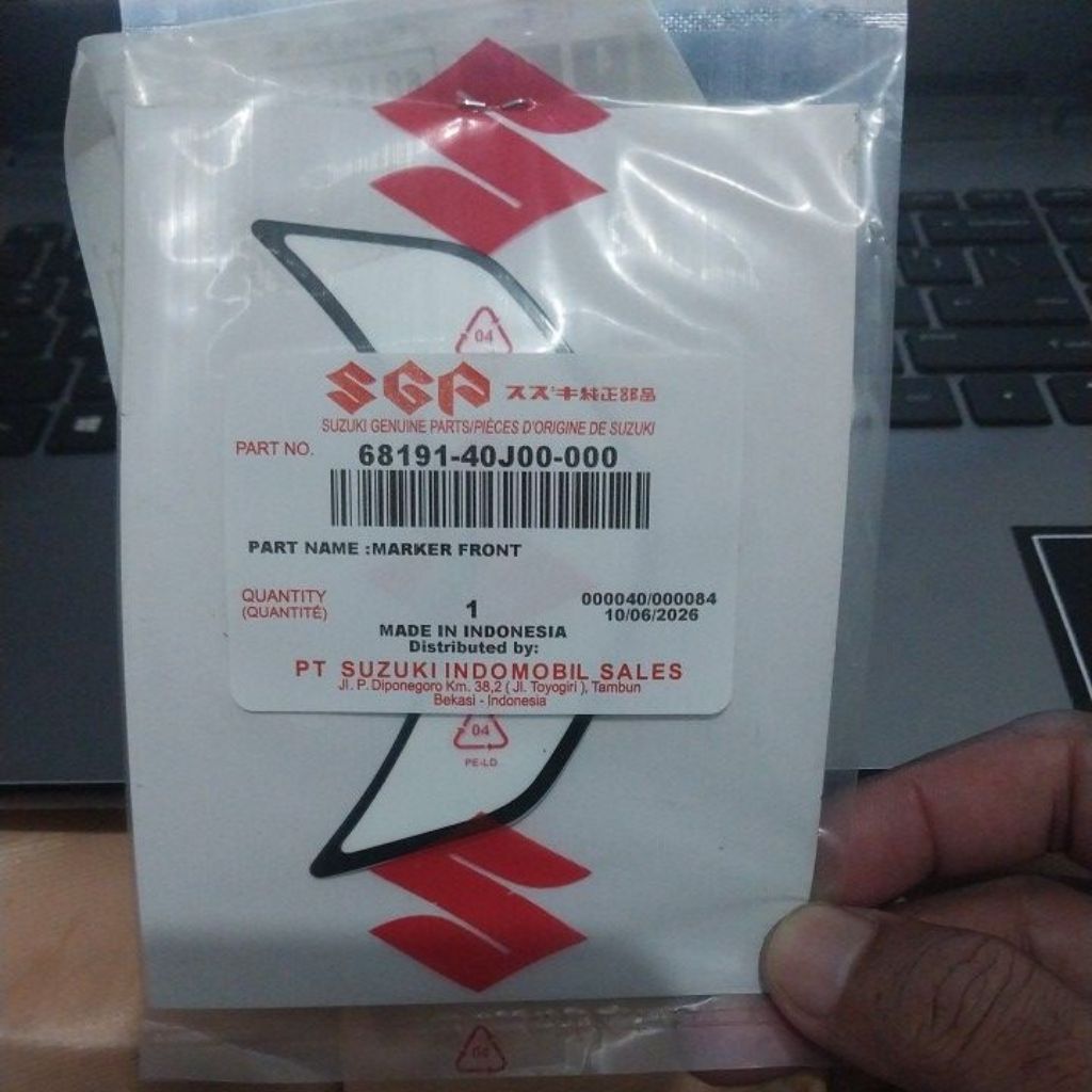 Stiker spakbor depan address eropa
