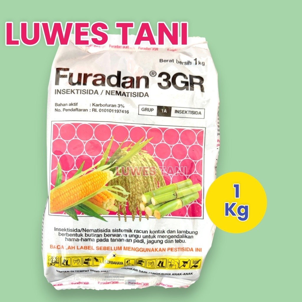 Furadan 1KG 3GR insektisida nesida pengendali hama tanaman dalam tanah