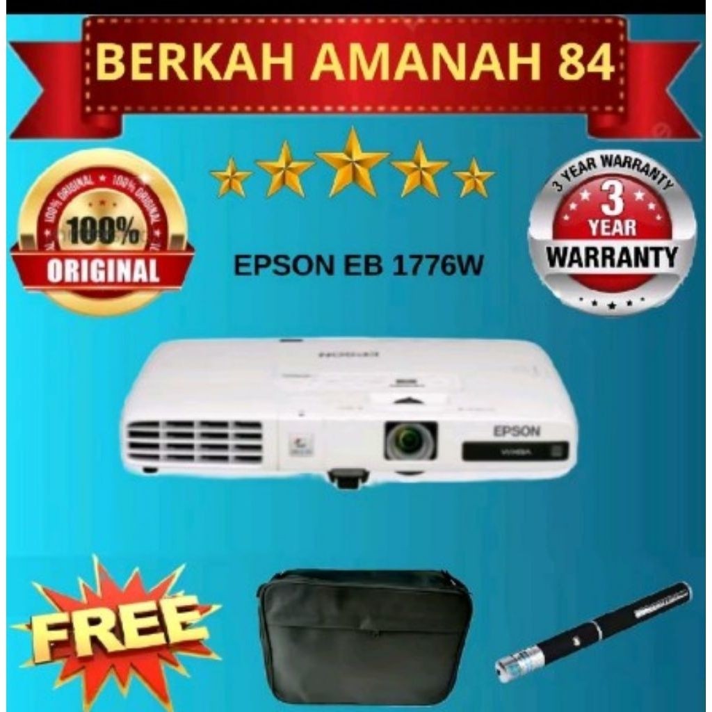 PROYEKTOR EPSON EB 1776W WXGA 3000 LUMENS HDMI