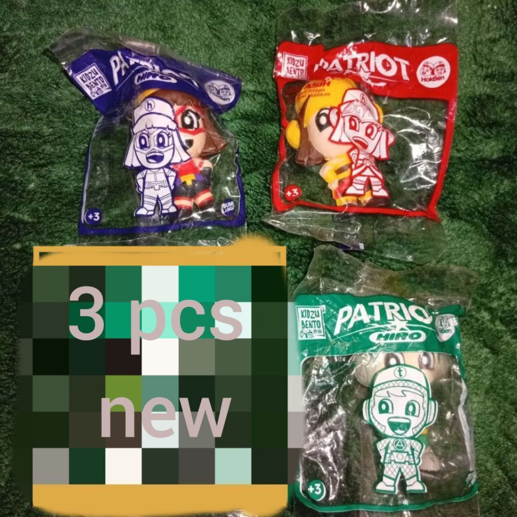 hokben toys patriot hiro bumi langit set 3 pcs new
