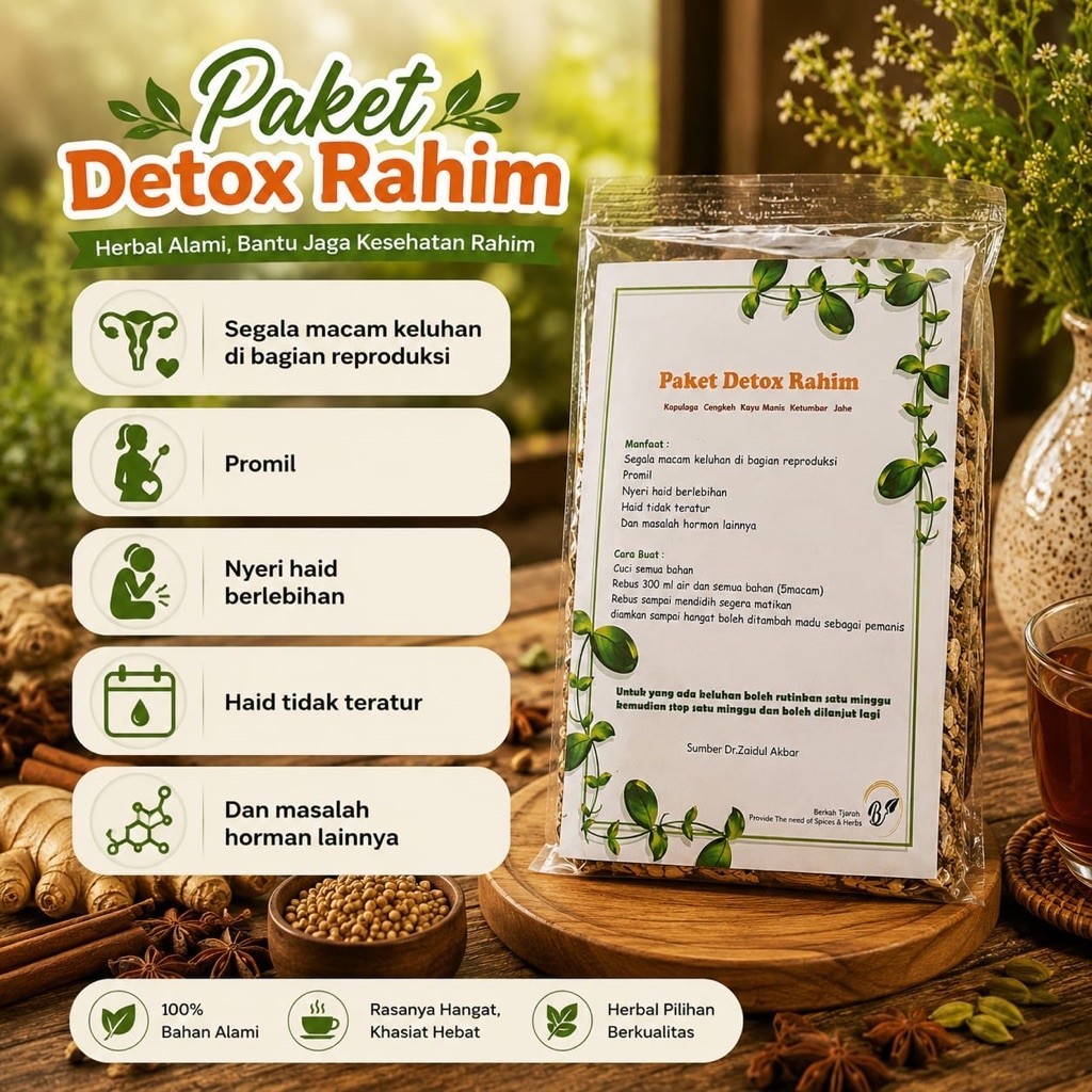 Paket Jsr Detox Rahim/ PROMIL/ atasi masalah haid