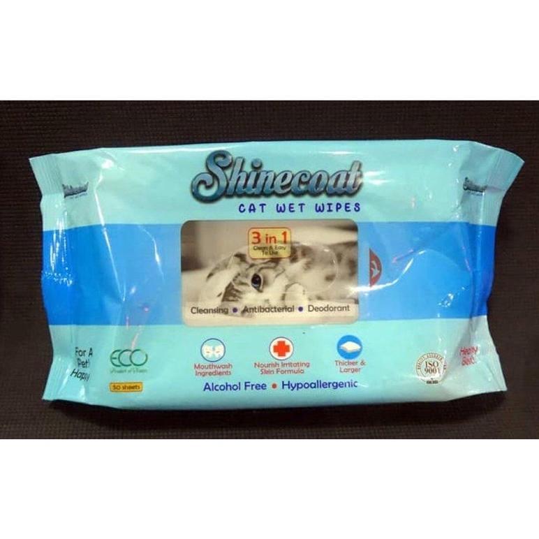 tisu basah kucing shinecoat/ tisu basah kucing hewan