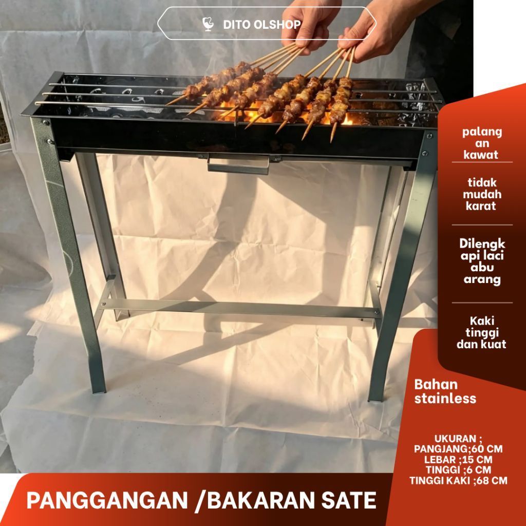 PANGGANGAN SATE BAKARAN SATE STAINLESS STEEL