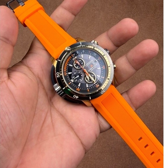 JAM TANGAN PRIA CITIZEN PROMASTER BJ2124 AQUALAND CHRONOGRAPH DIVERS 200m