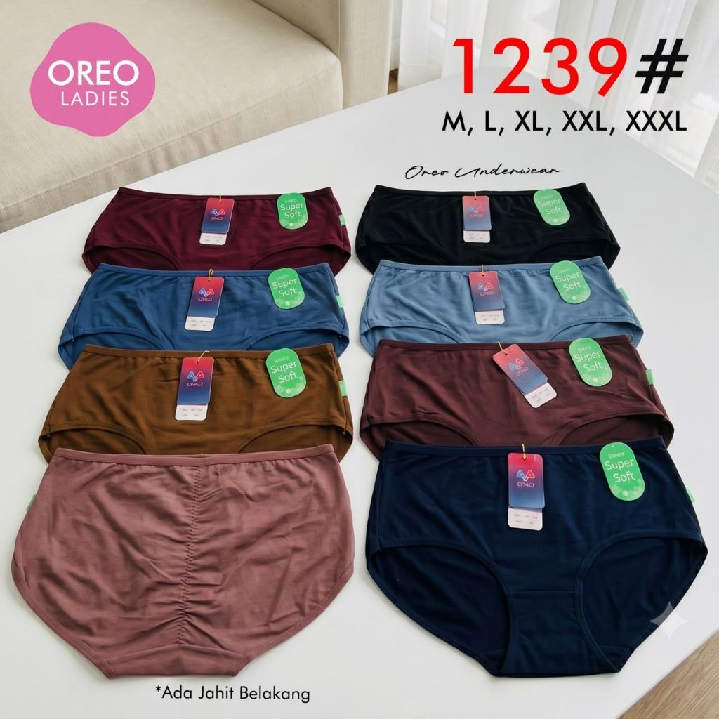 6pcs CD Oreo Wanita 1239 Polos Spandex poliester
