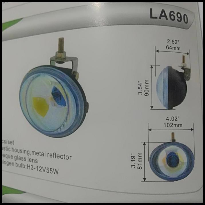 GRATIS ONGKIR FOGLAMP OVAL UNIVERSAL DLAA 
