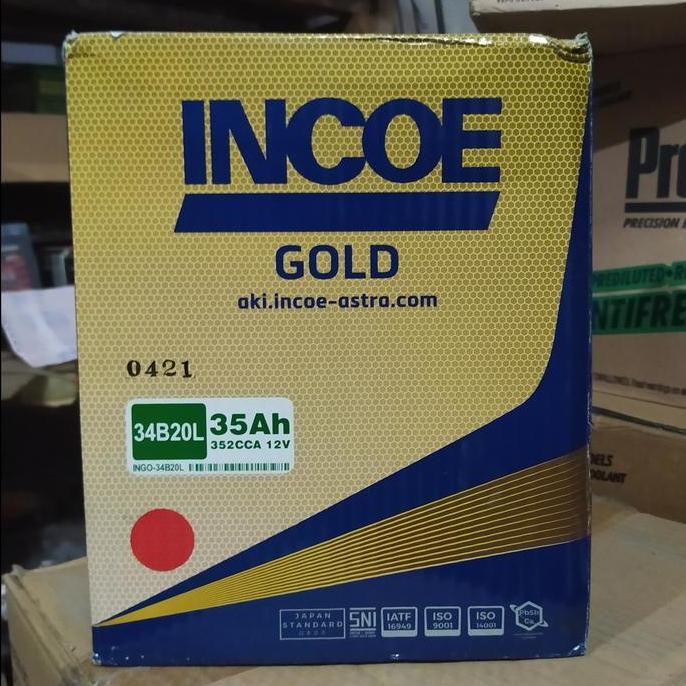 Aki INCOE 34B20L original bawaan baru mobil ayla agya