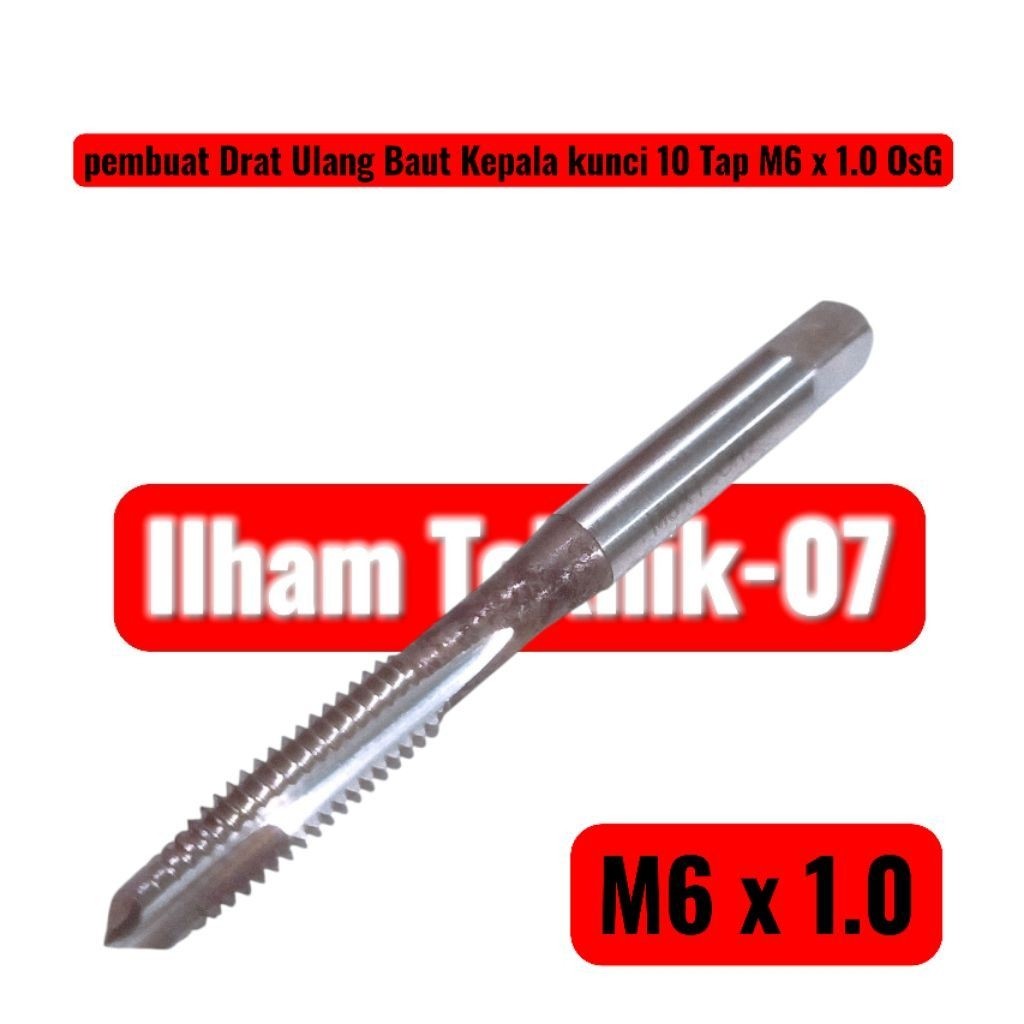 TAP M6X1 TAP LURUS TAP SEKEN HAND TAP ALAT PEMBUAT DRAT ULANG BOR TAP TAP BOR TAP SATU.AN TAP MURAH 