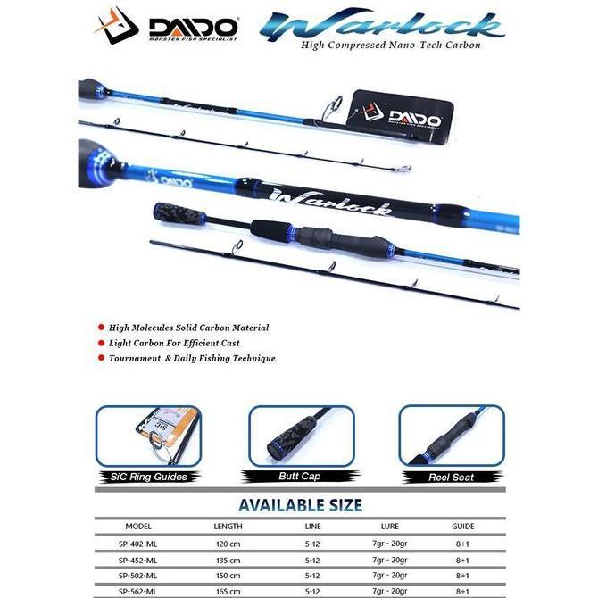 JORAN DAIDO WARLOCK 120CM-165CM - Joran pancing