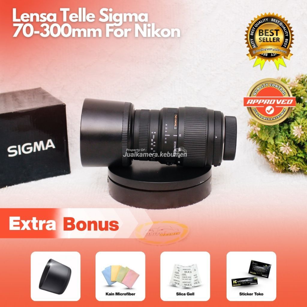 Lensa Sigma 70-300mm For Nikon DG Macro Normal Mulus Banyak Bonus / Sigma 70-300mm Macro For Nikon /