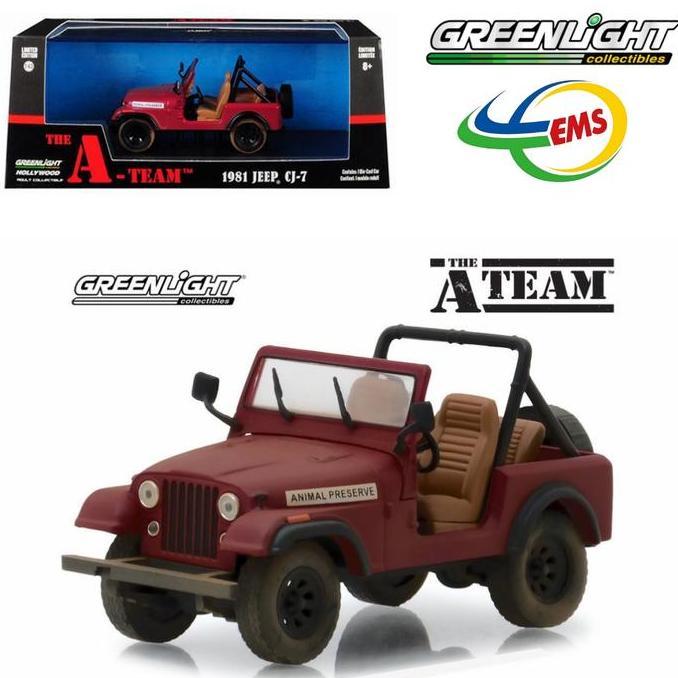 86528 - GREENLIGHT 1/43 JEEP CJ-7 RED SMETOY
