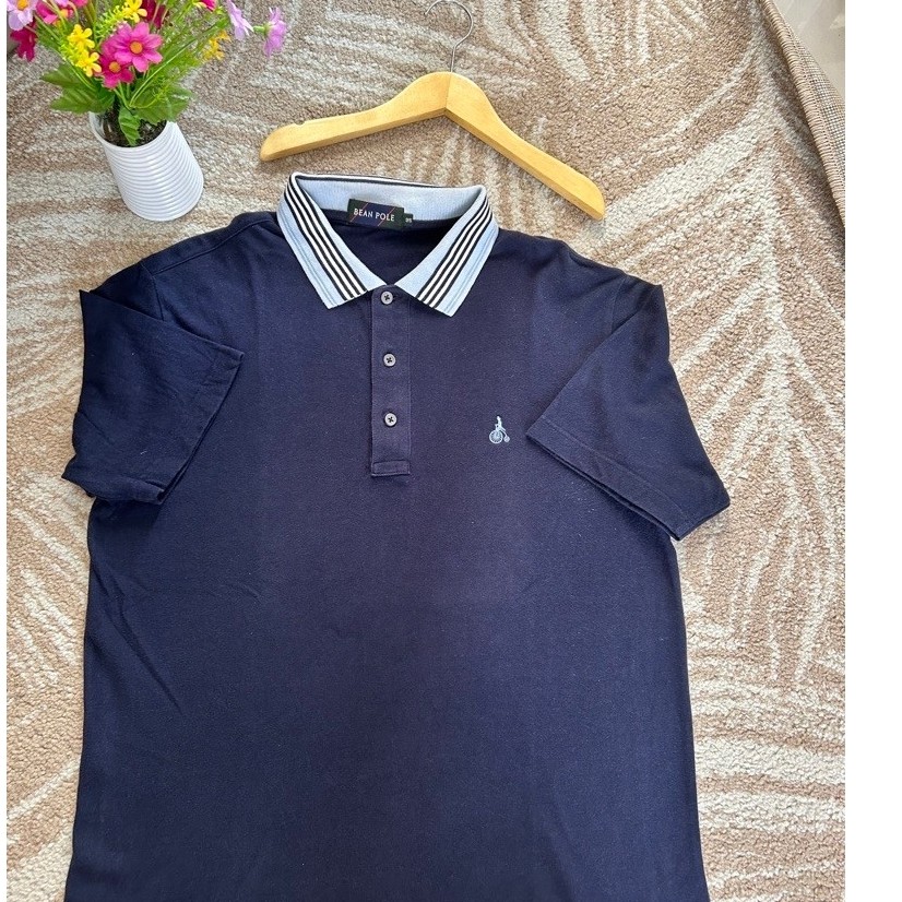 Polo Shirt kaos kerah pria Bean pole size L