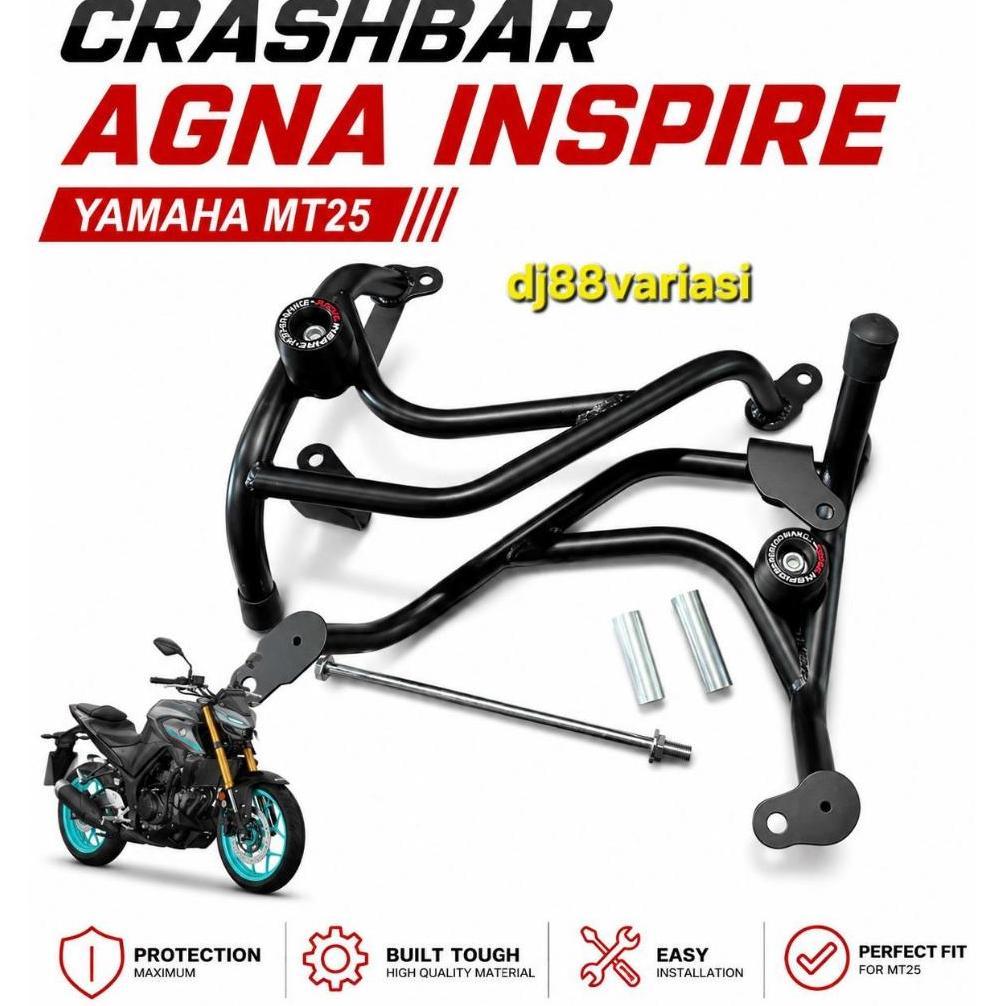 Crashbar agna mt25 body slider mt25 pelindung mesin engine guard body protect agna mt25 Diskon