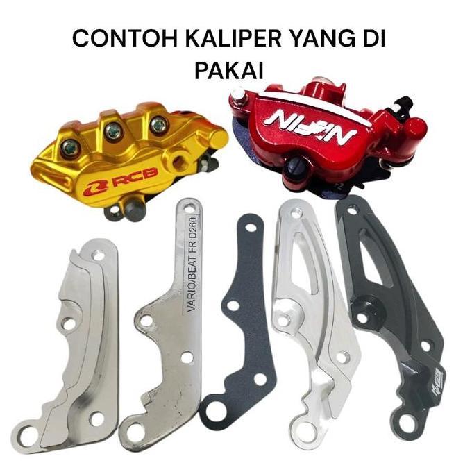 breket disc 220mm 260mm beat vario scoopy breket kaliper rcb s1 samurai disc cakram 260mm 220mm beat