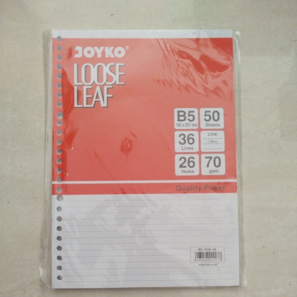 kertas loose leaf b5 / kertas loose leaf joyko b5 / kertas loose leaf / loose leaf / loose leaf b5 /