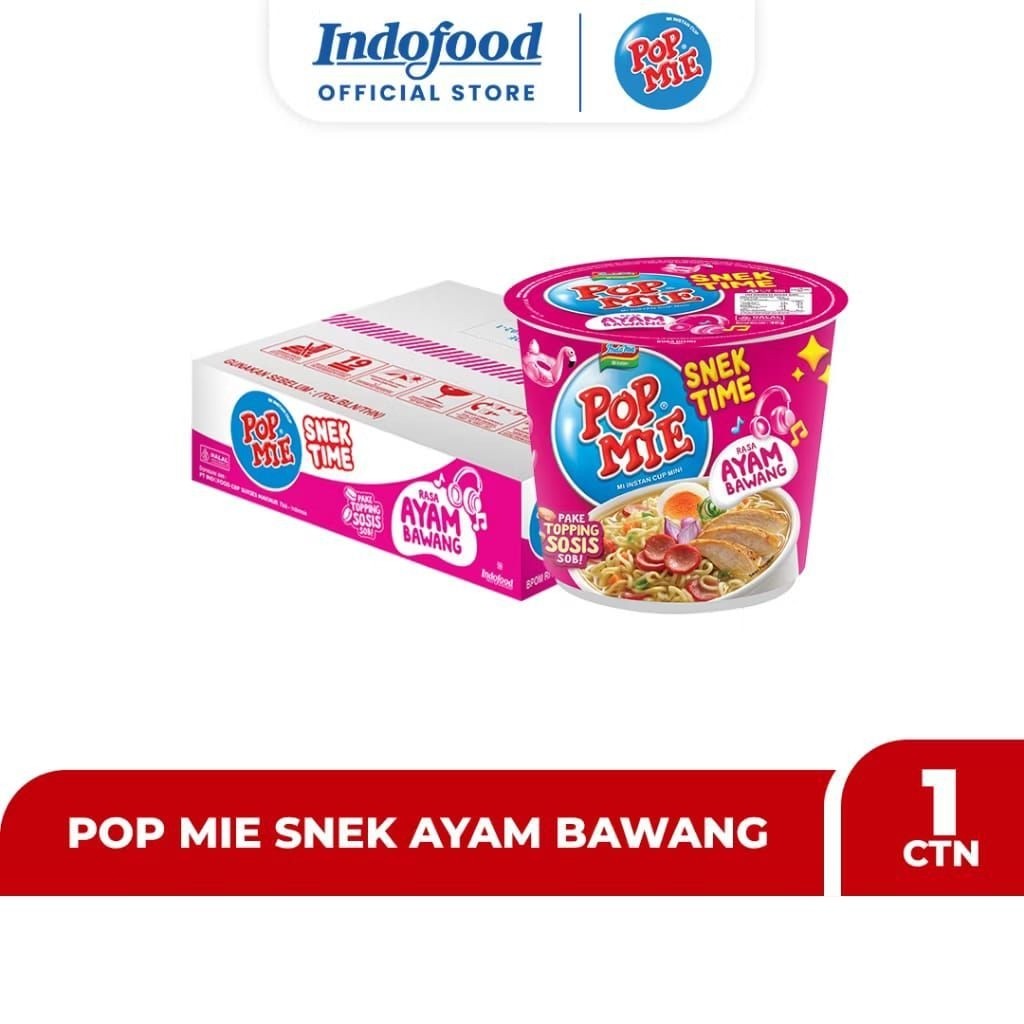 Pop Mie Mini Ayam Bawang 1 Dus isi 12 Pcs - Ayam Bawang