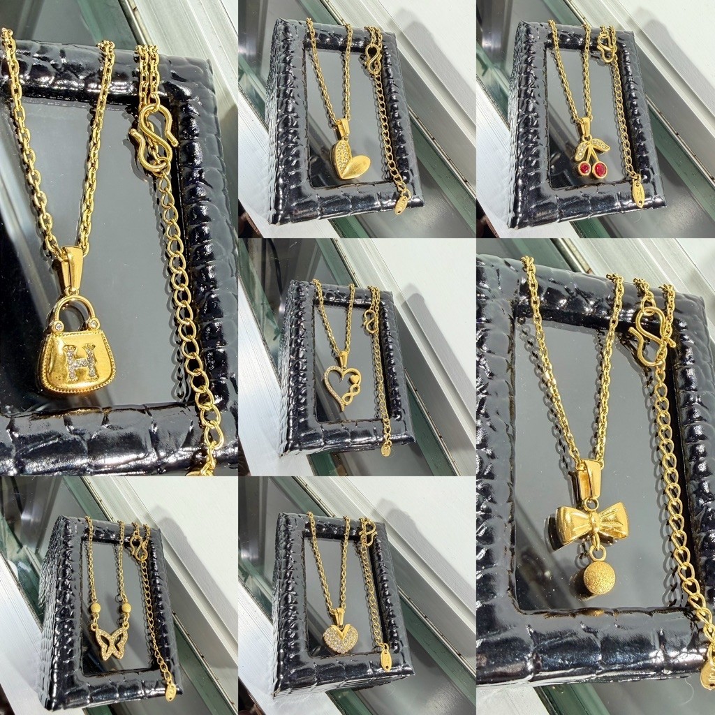 kalung titanium, kalung kupu, kalung tas, kalung love , kalung dewasa