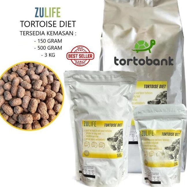 Zulife Tortoise Pelet Kura Darat Tortoise Food Pelet Sulcata Makanan Sulcata Makanan Kura Darat
