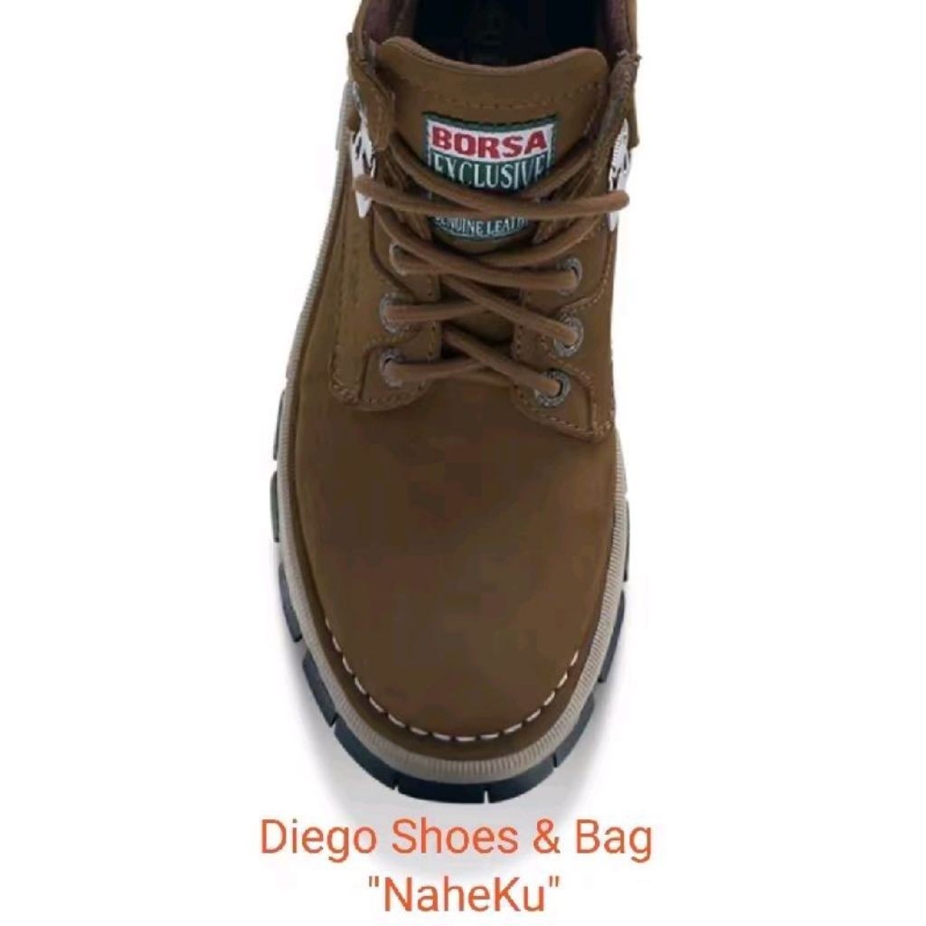Wildbull Sepatu Borsa A11485 Boots Pria Camel Genuine Leather Anti-Slip Nyaman & Aman untuk Berjalan