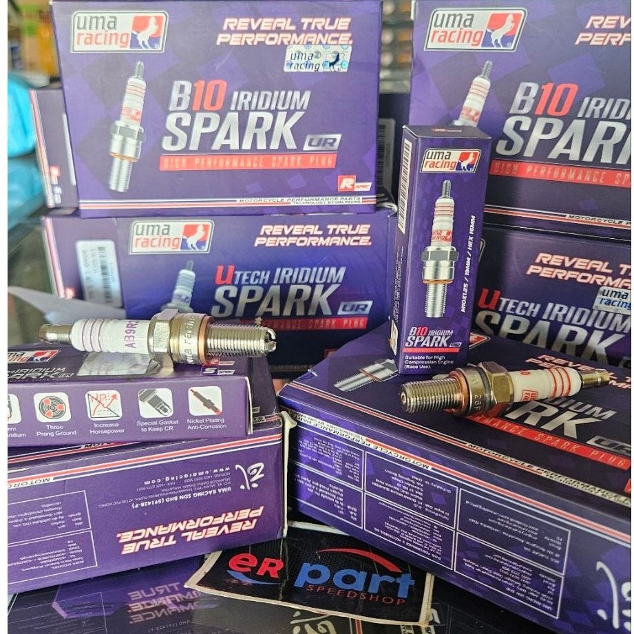 busi Uma aracer spark plug iridium 3 ground gsx 150 satria Fu R15 R25 cbr 150
