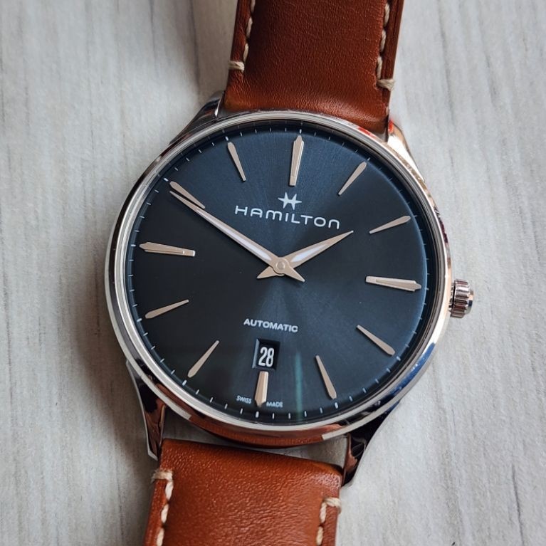 Hamilton Jazzmaster H38525541 Thinline Automatic Blue Dial Swiss Made RARE