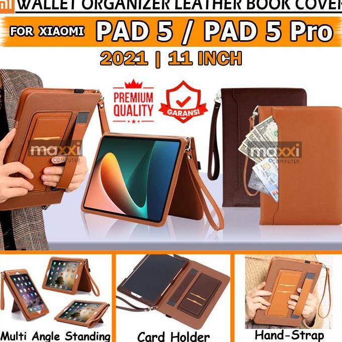 Xiaomi Mi Pad 5 Bookcover Flipcover Case Hand Bag Sarung Dompet Kulit
