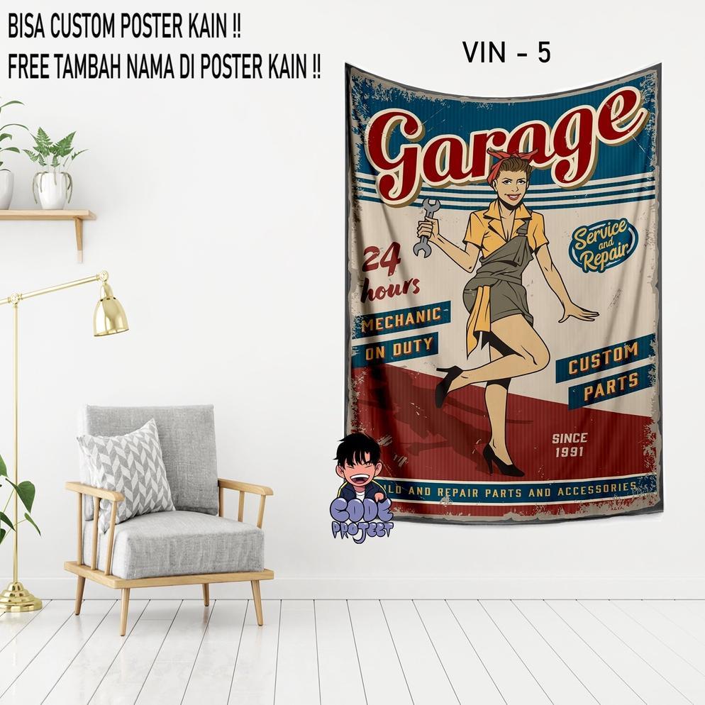POSTER KAIN RETRO VINTAGE - dekorasi dinding kamar retro vintage - pajangan dinding vintage - bahan 