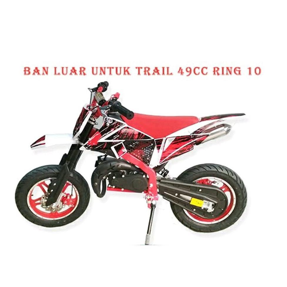 Ban Luar 2.75-10 Aspal Motor Mini Trail Ban Luar mini trail Ban Medium Trail tapak aspal  ring 10 tu