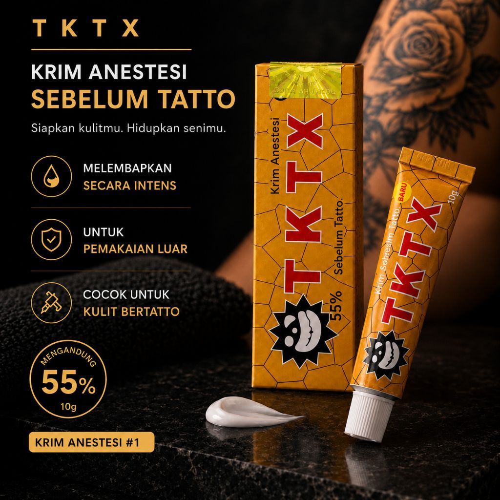 TKTX Original Krim Anestesi 55% 10g , Saleb Bius