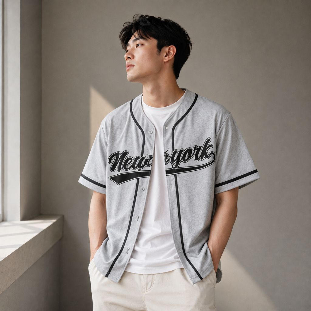 Bawor Varsiti Shirt pria Varsiti baseball new york