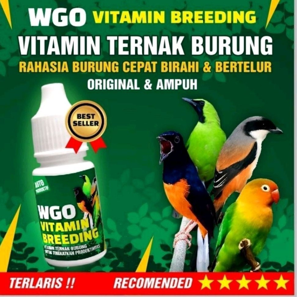 WGO VITAMIN BREEDING VITAMIN TERNAK SEMUA JENIS BURUNG VITAMIN TERNAK MURAI. perbotol