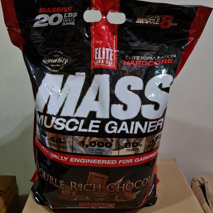 elitelabs mass gainer 20lbs elite labs massgainer weight gain 20 lbs susu fitness gym - Coklat