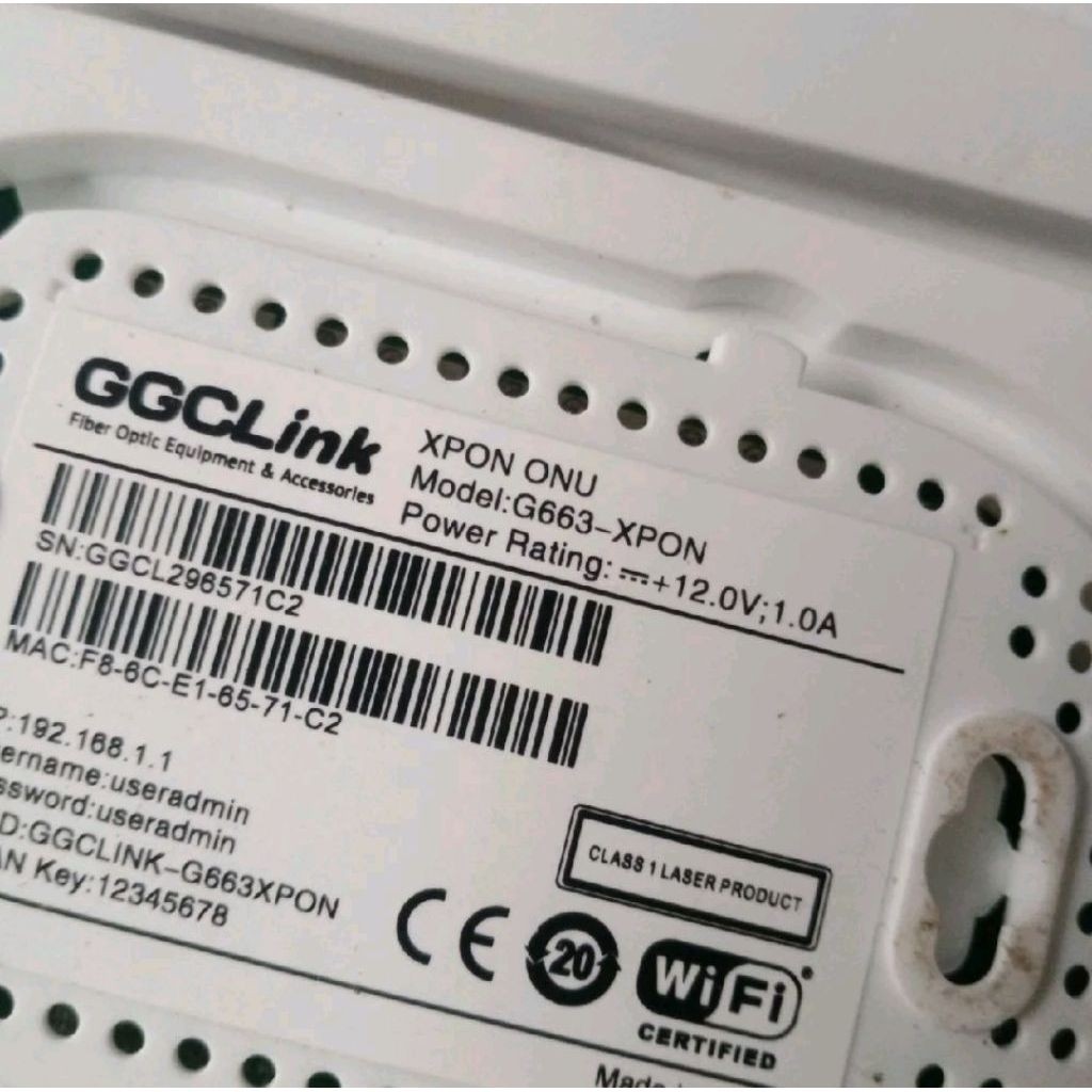xpon ggclink g663 normal