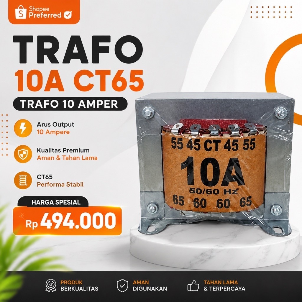 Trafo 10A ct65 trafo 10 amper